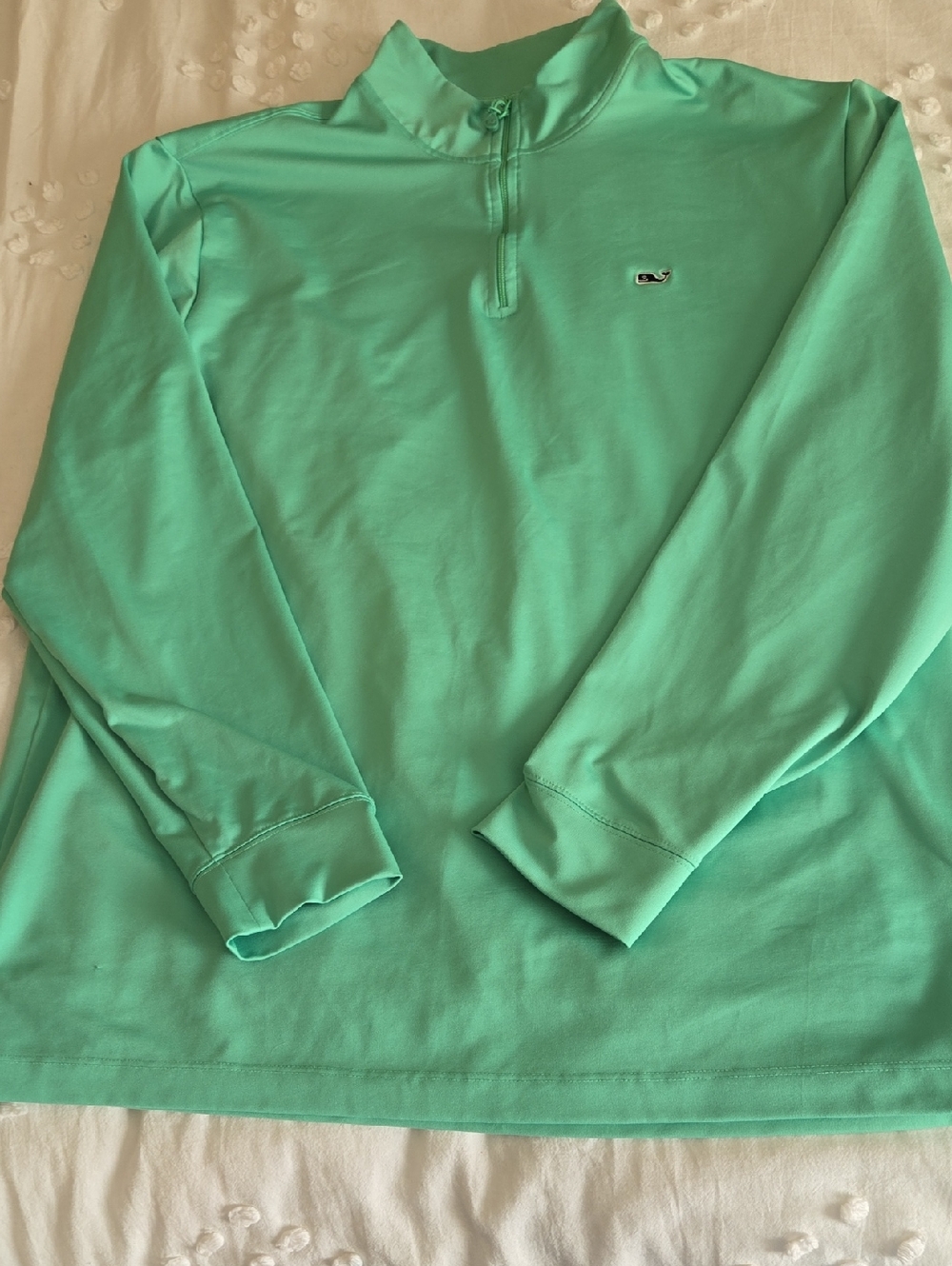 Vineyard Vines Mint Green Quarter-Zip Performance Pullover. XL.